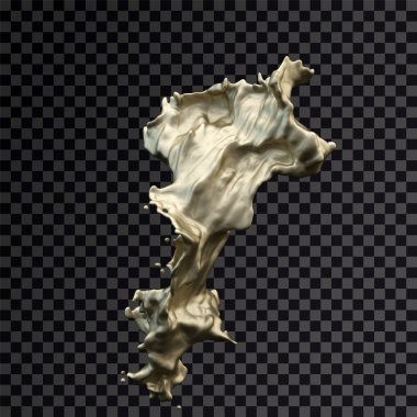 Splash altın 3d şeffaf