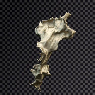 Splash altın 3d şeffaf