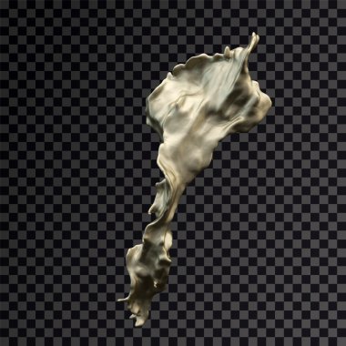 Splash altın 3d şeffaf