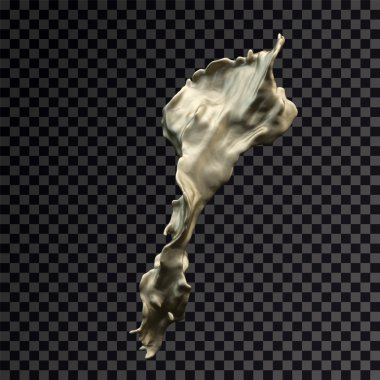 Splash altın 3d şeffaf