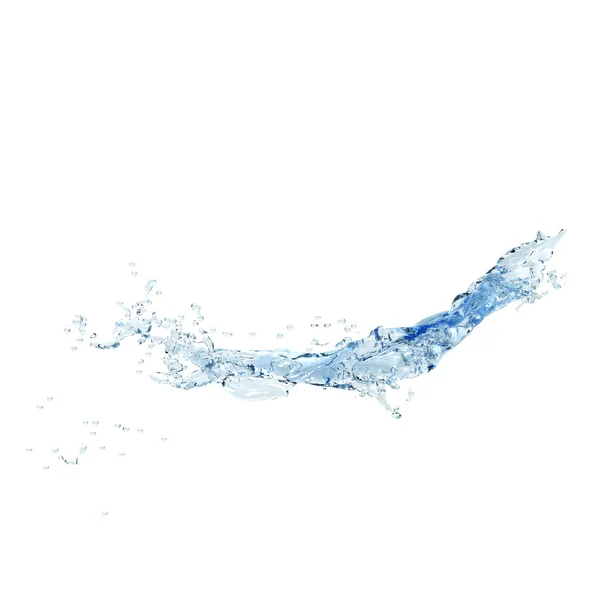 Water splash geïsoleerd 3d — Stockfoto