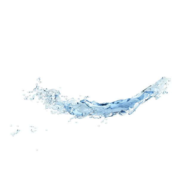 Water splash geïsoleerd 3d — Stockfoto