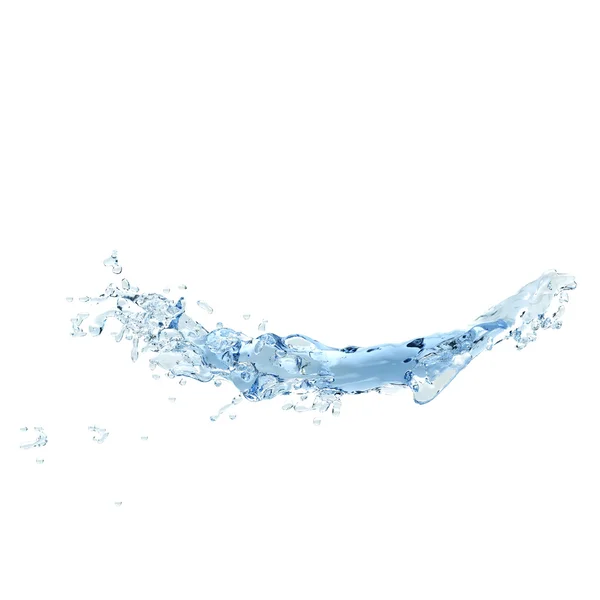 Water splash geïsoleerd 3d — Stockfoto