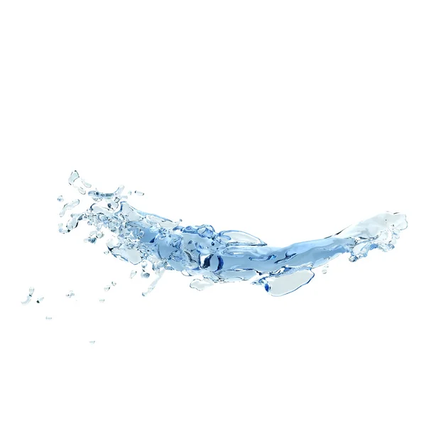 Water splash geïsoleerd 3d — Stockfoto