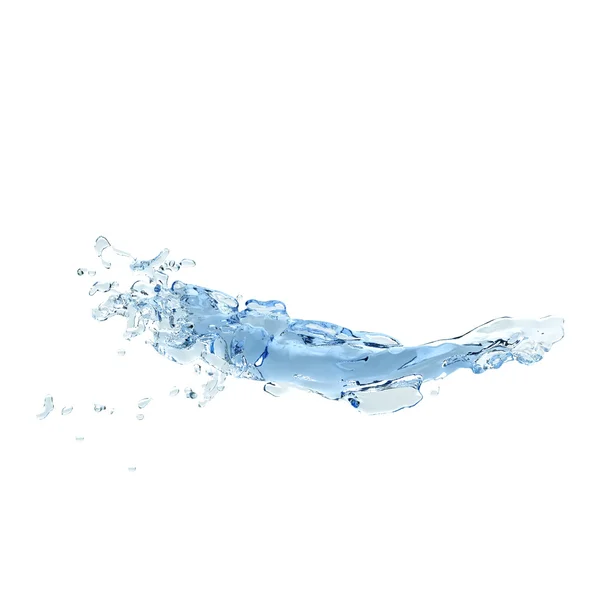 Spruzzi d'acqua isolati 3d — Foto Stock