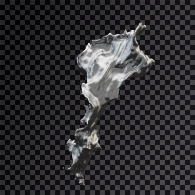 Splash gümüş 3d şeffaf