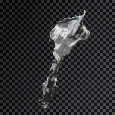 Splash gümüş 3d şeffaf