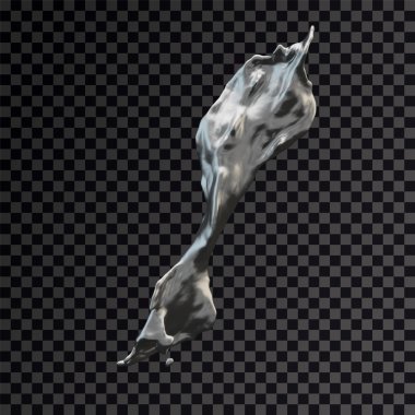 Splash gümüş 3d şeffaf