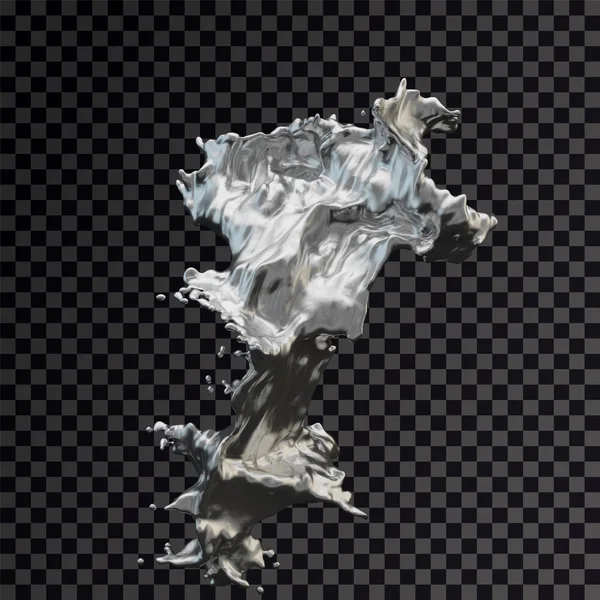 Splash gümüş 3d şeffaf