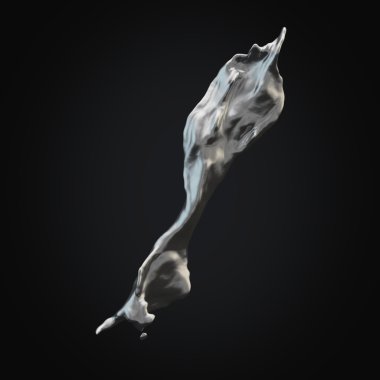 Splash gümüş 3d arka plan