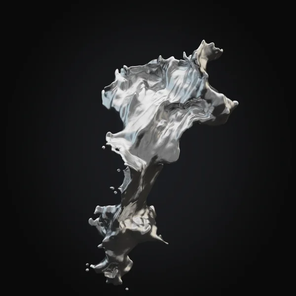 Сплеск срібного 3d фону — стокове фото