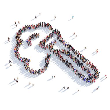 şişe test insanlar 3d render