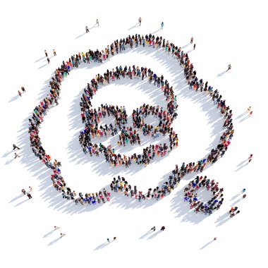 sohbet kabarcık insanlar 3d render