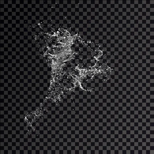Splash ασημένιο 3d διαφανή — Φωτογραφία Αρχείου