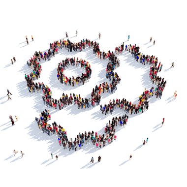 COG dişli insanlar 3d render