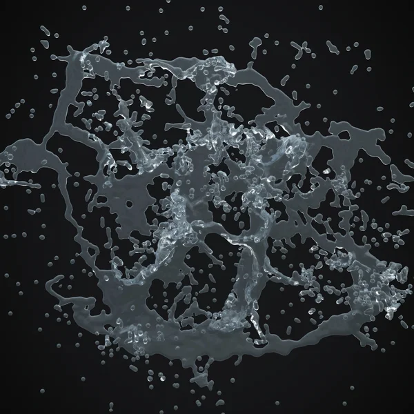 3d su sıçrama izole