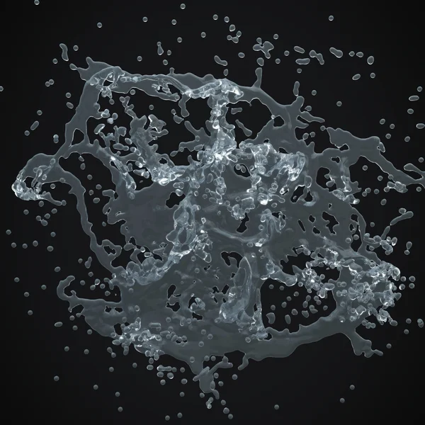 3d su sıçrama izole