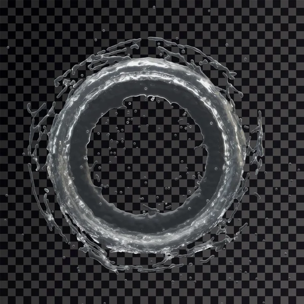 Gota de agua radial transparente — Foto de Stock