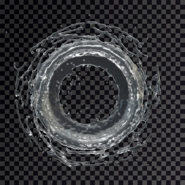 Gota de agua radial transparente — Foto de Stock