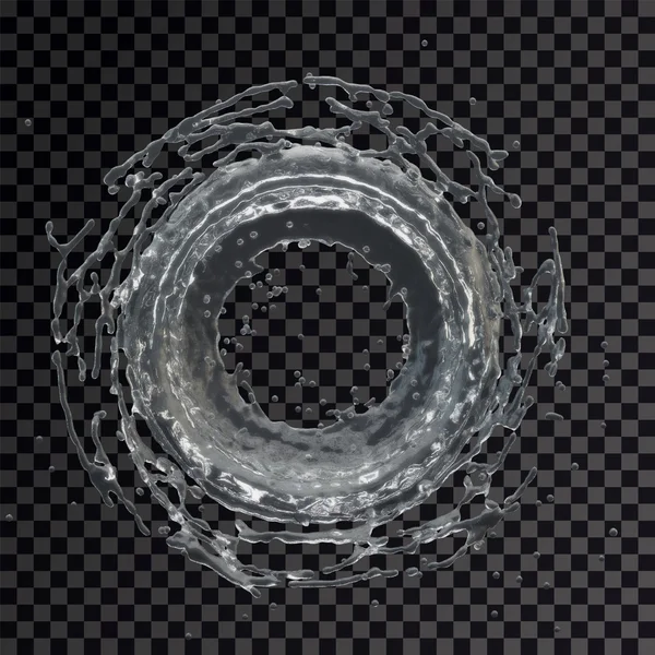 Gota de água radial transparente — Fotografia de Stock