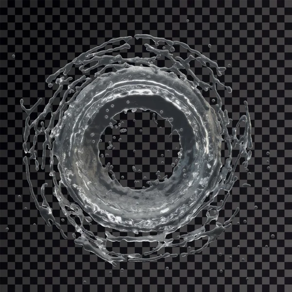 Water drop radial transparent — Stock Photo, Image