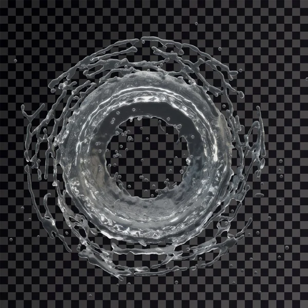 Water drop radial transparent — Stock Photo, Image