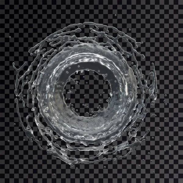 Gota de água radial transparente — Fotografia de Stock