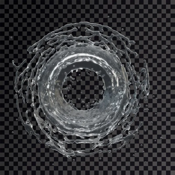 Gota de agua radial transparente — Foto de Stock