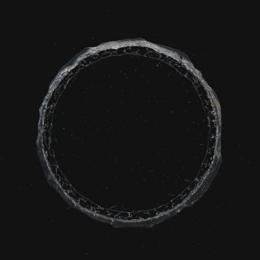 3d su sıçrama Radyal izole