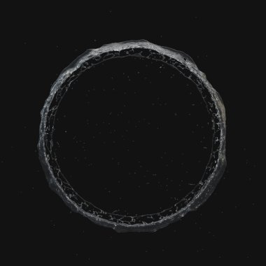 3d su sıçrama Radyal izole