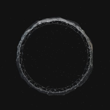 3d su sıçrama Radyal izole