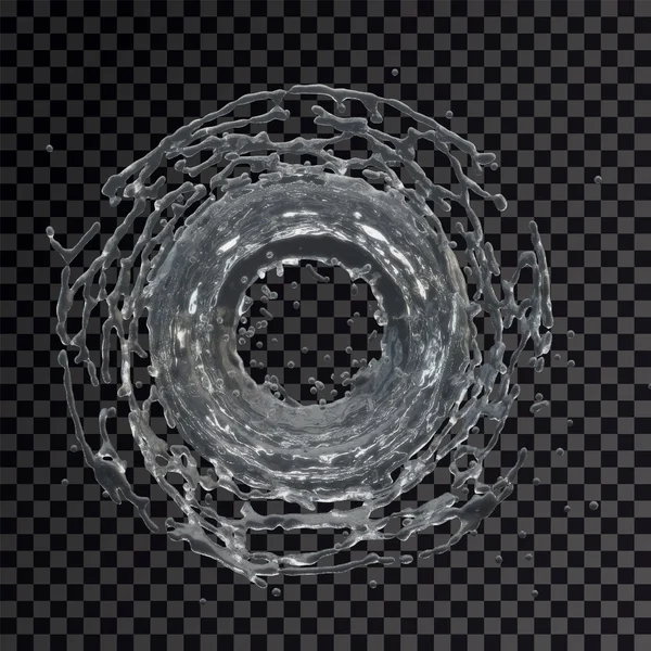 Goccia d'acqua radiale trasparente — Foto Stock