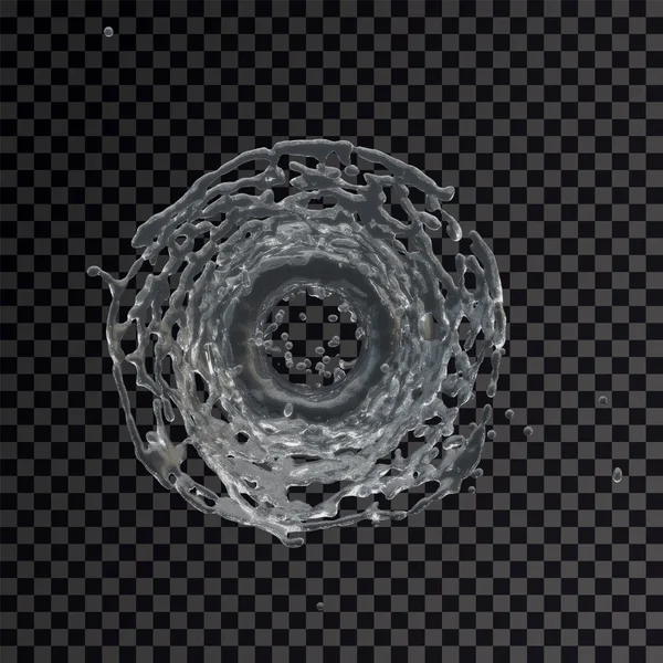 Vatten droppe radiella transparent — Stockfoto