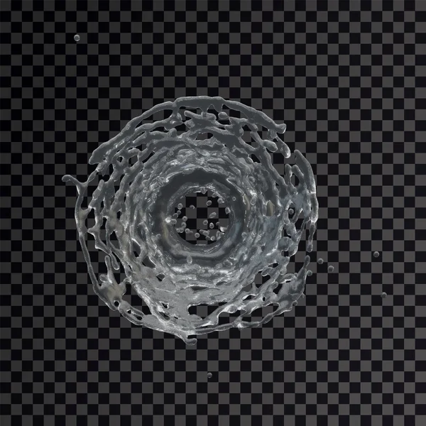 Vatten droppe radiella transparent — Stockfoto