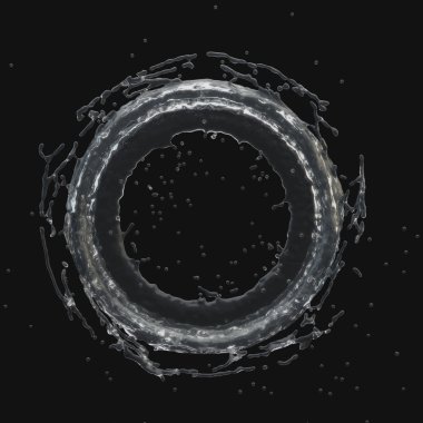 3d su sıçrama Radyal izole