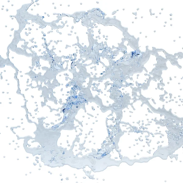 Éclaboussure d'eau Isolé 3d — Photo