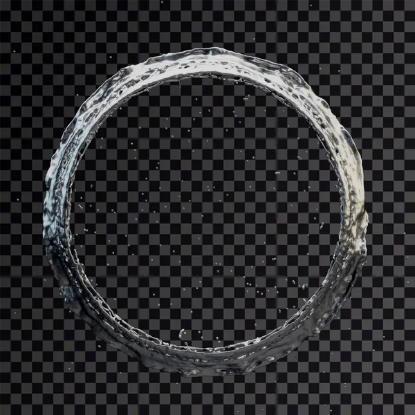 Agua salpicadura radial transparente 3d renderizado — Foto de Stock
