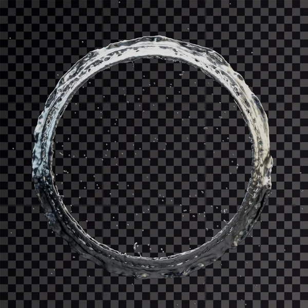 Agua salpicadura radial transparente 3d renderizado — Foto de Stock