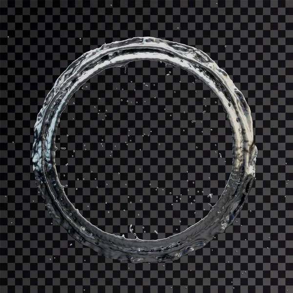 Éclaboussure d'eau radial transparent rendu 3d — Photo