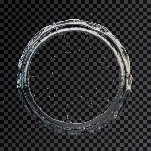 Água respingo radial transparente 3d renderização — Fotografia de Stock