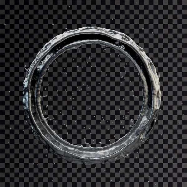 水のスプラッシュ ラジアル透明な 3 d レンダリング — ストック写真