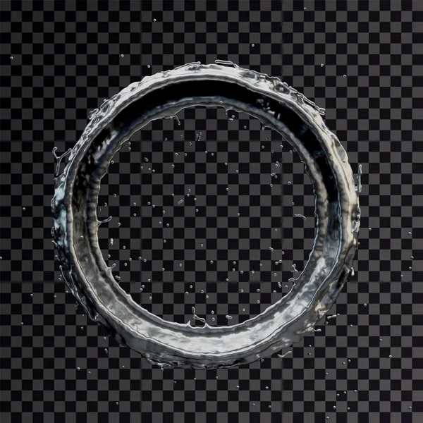 Voda stříkající radiální transparentní 3d vykreslování — Stock fotografie