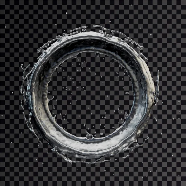 Éclaboussure d'eau radial transparent rendu 3d — Photo