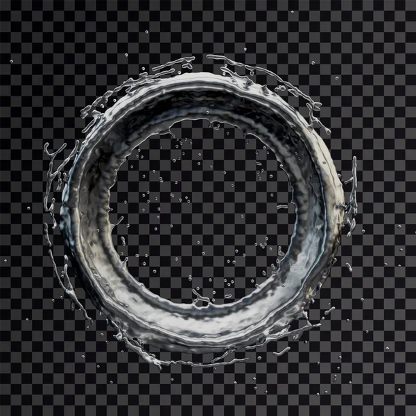 水のスプラッシュ ラジアル透明な 3 d レンダリング — ストック写真