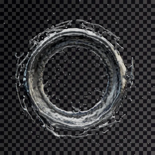 Água respingo radial transparente 3d renderização — Fotografia de Stock