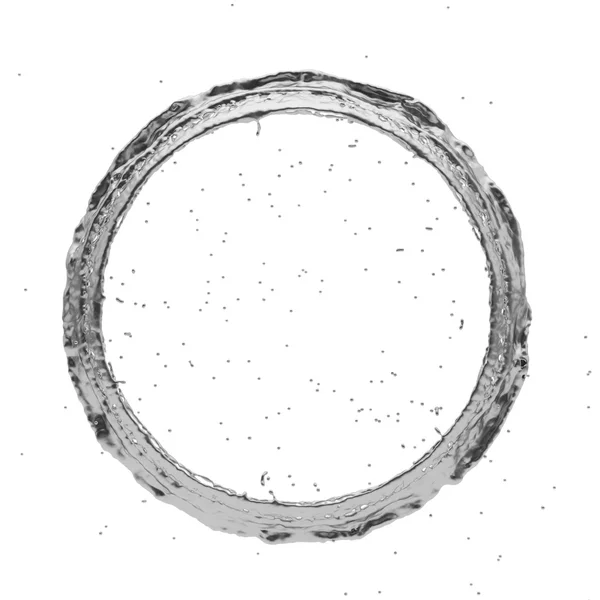 실버 스플래시 방사형 3d 렌더링 — 스톡 사진