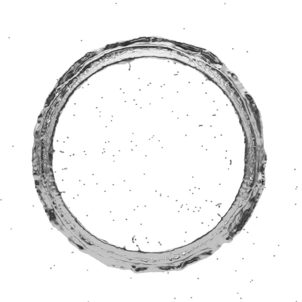 실버 스플래시 방사형 3d 렌더링 — 스톡 사진