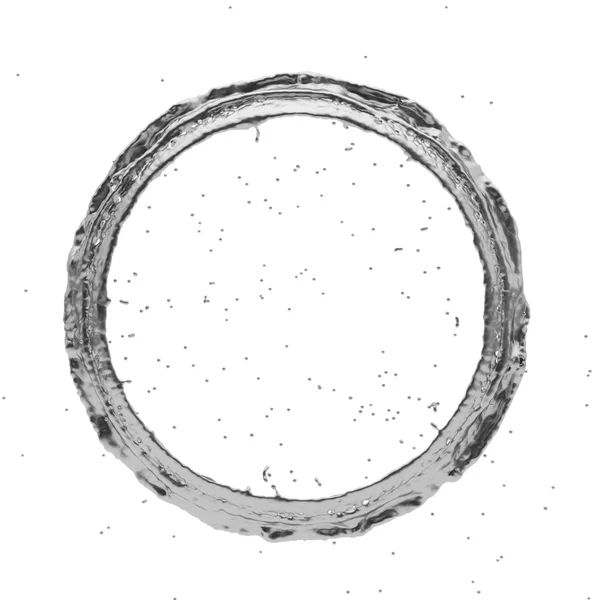 실버 스플래시 방사형 3d 렌더링 — 스톡 사진