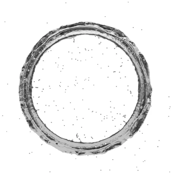 실버 스플래시 방사형 3d 렌더링 — 스톡 사진
