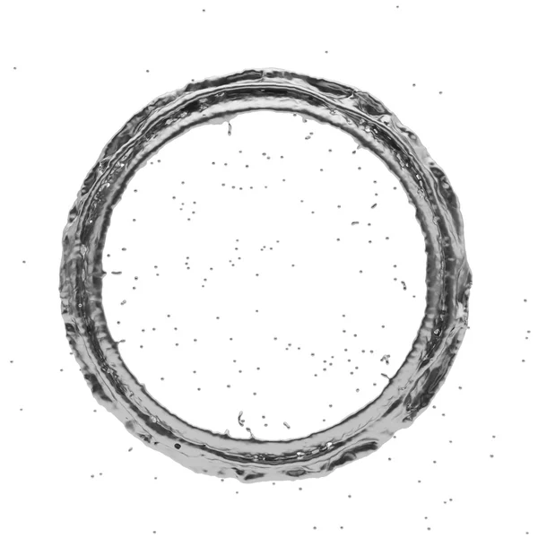 Срібний сплеск радіальний 3d рендеринг — стокове фото